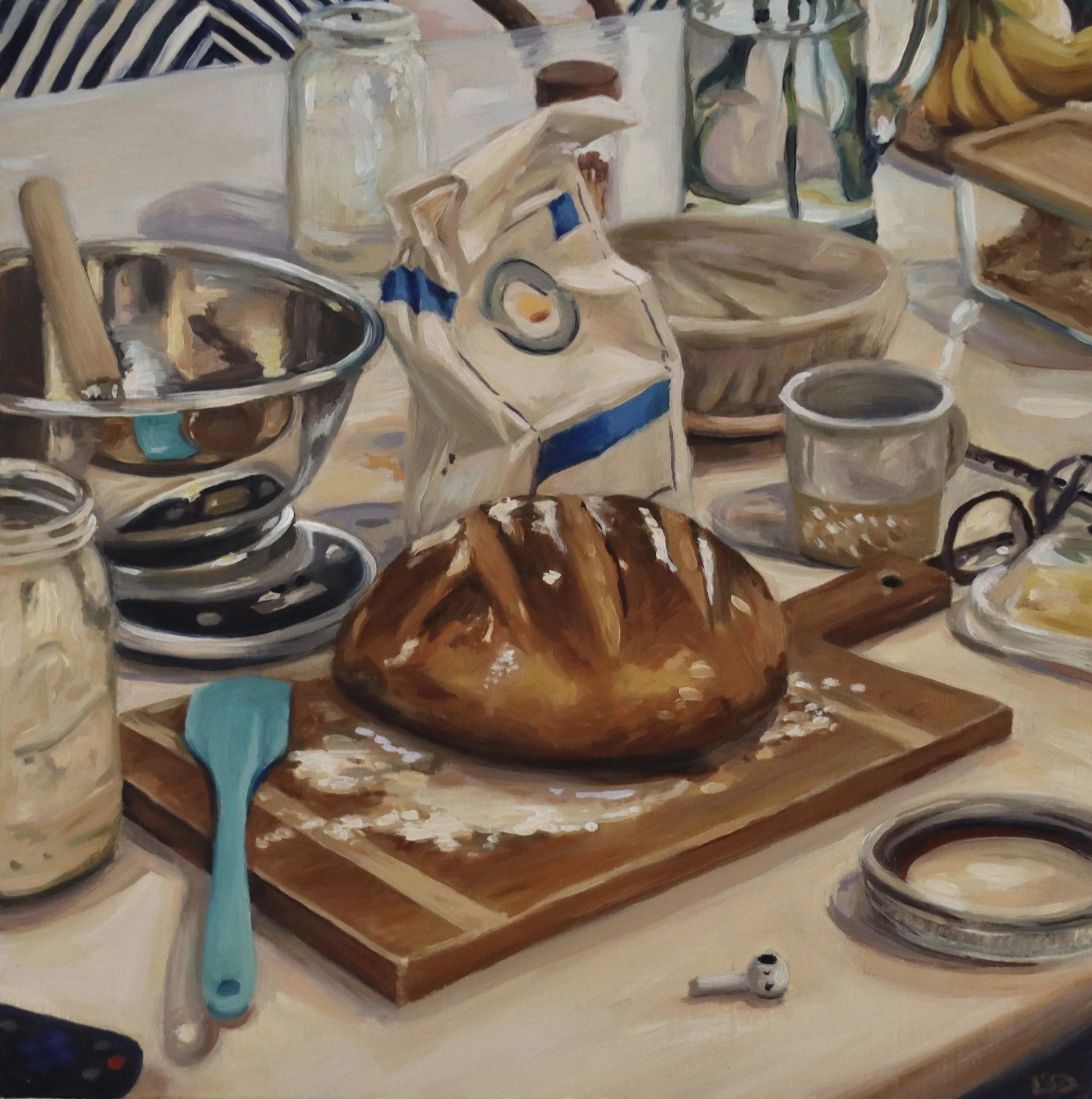 Bread Day, Oil on Panel, 6 x 6"
$250