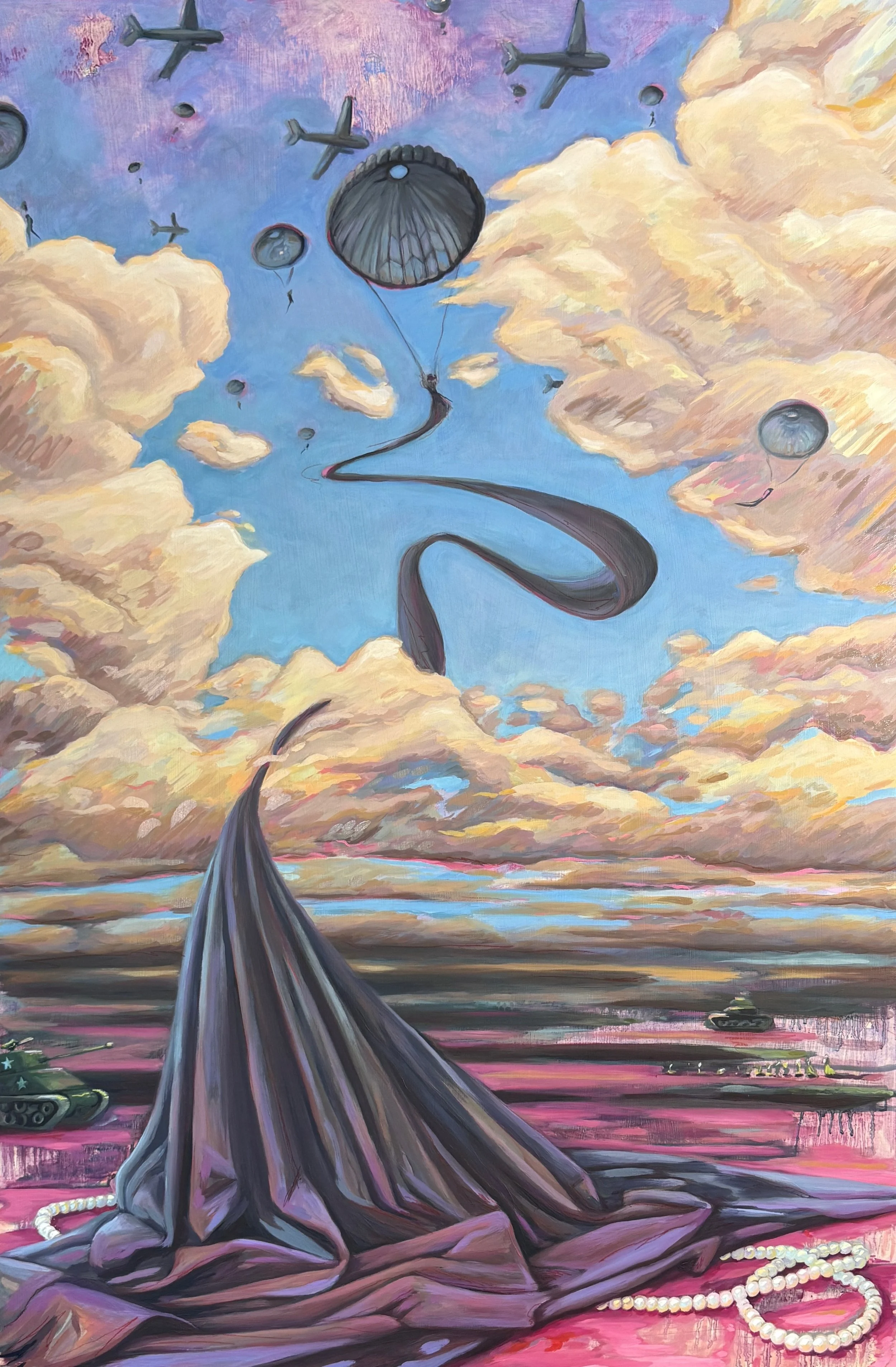 "Parachute", 24 x 36", Oil on Panel