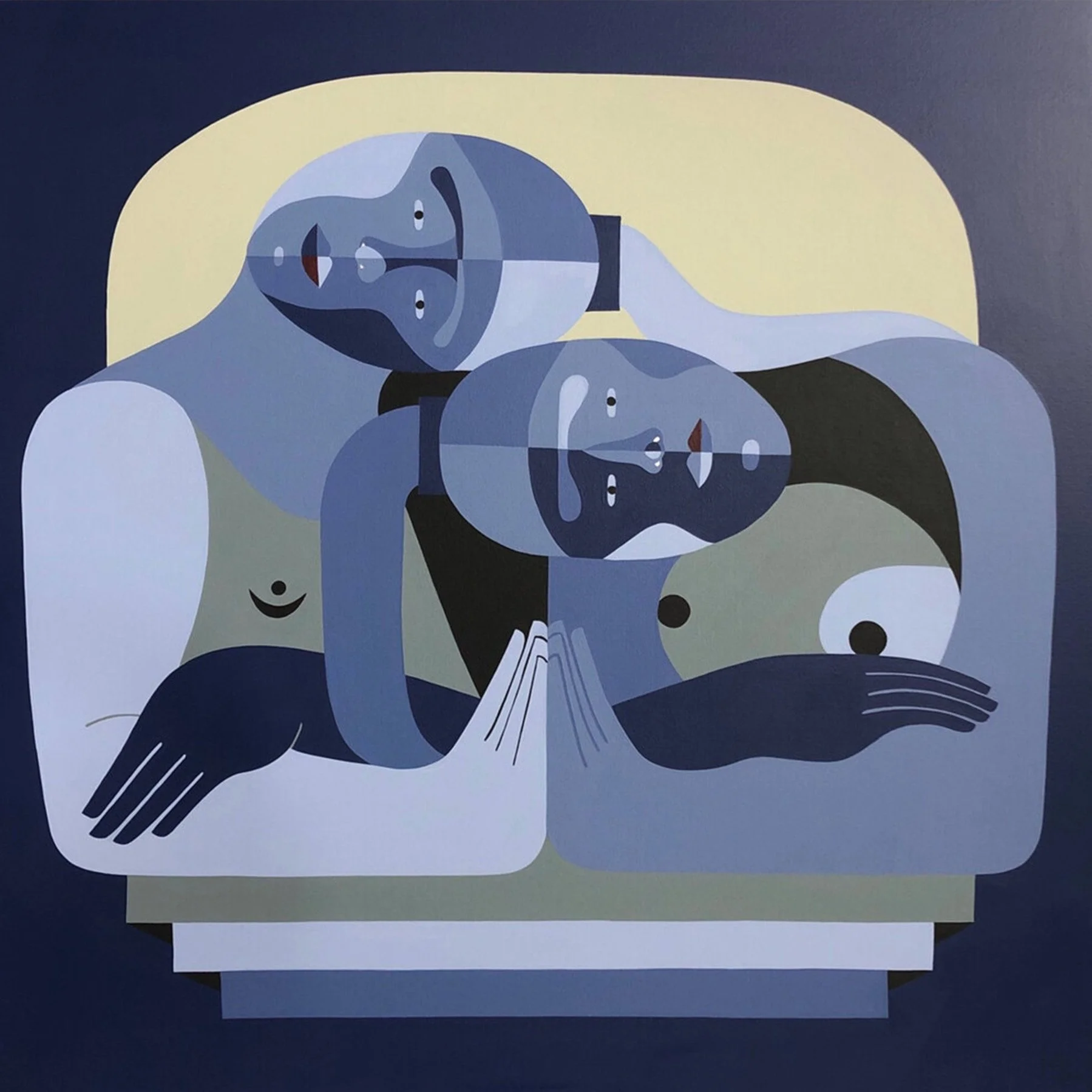 Facing Feeling — Buckley — 48x48 acrylic on canvas