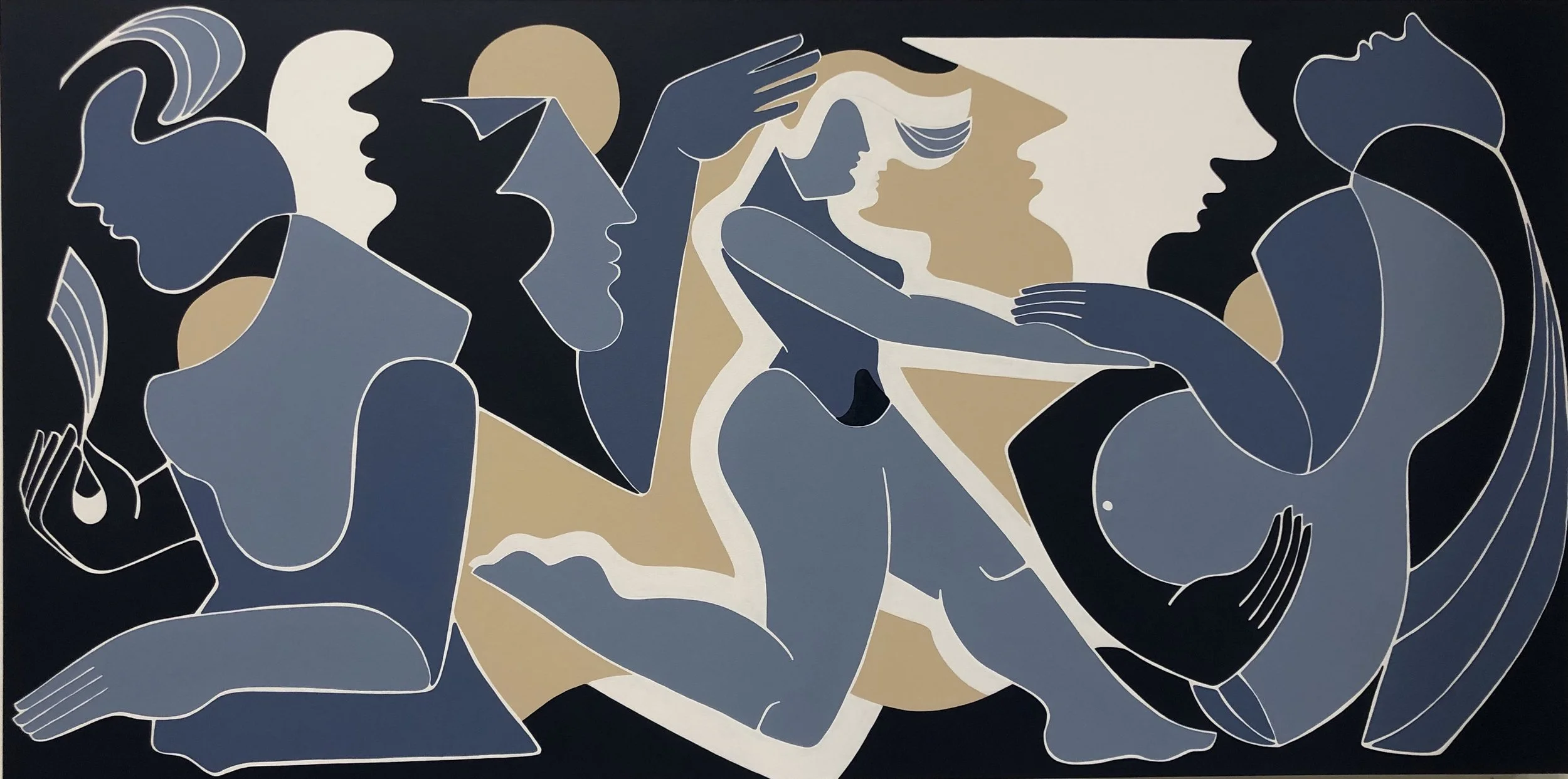 On Behalf of Softness — Buckley — 36x72 acrylic on canvas