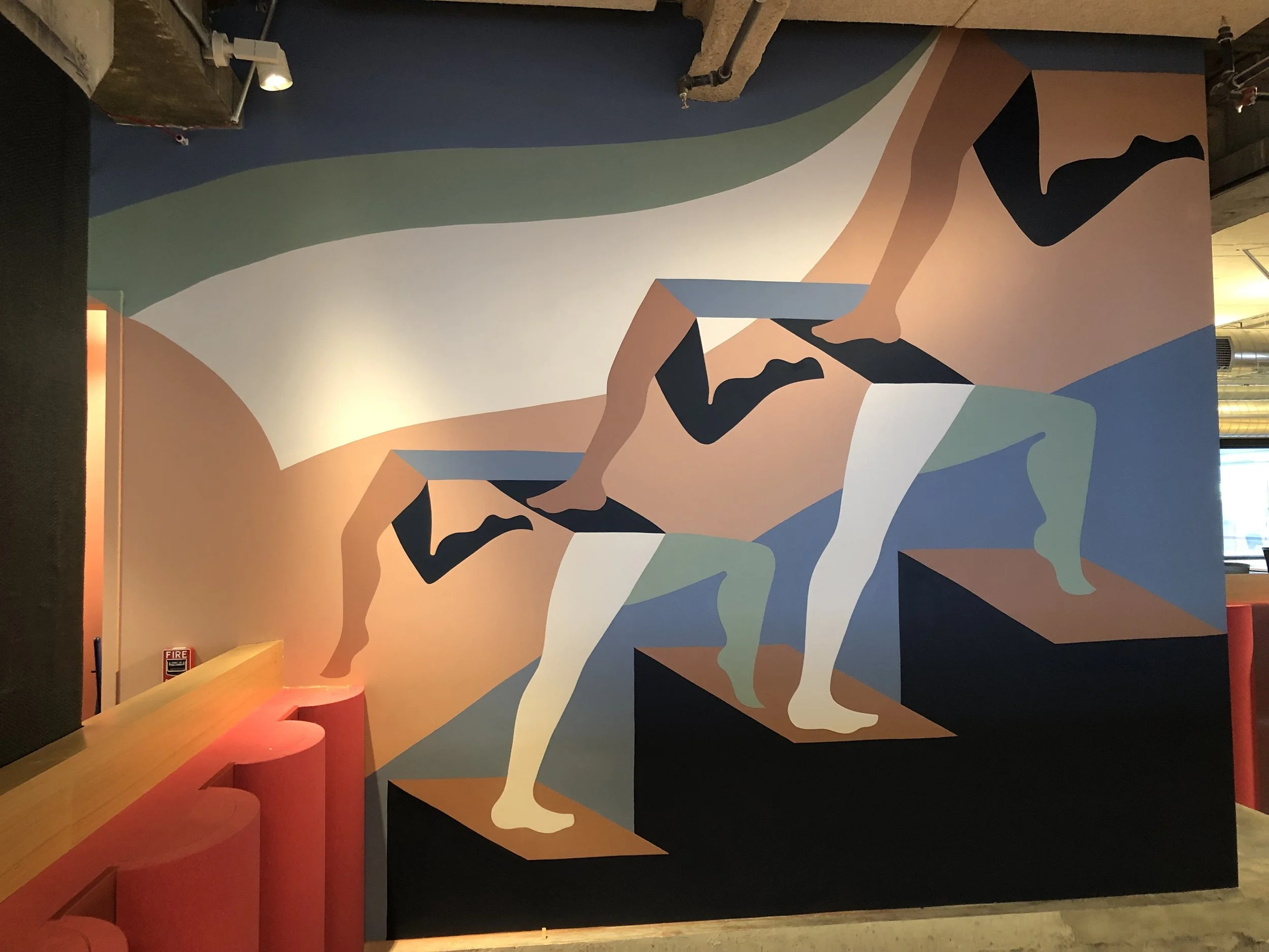 YouTube HQ mural in situ — Buckley