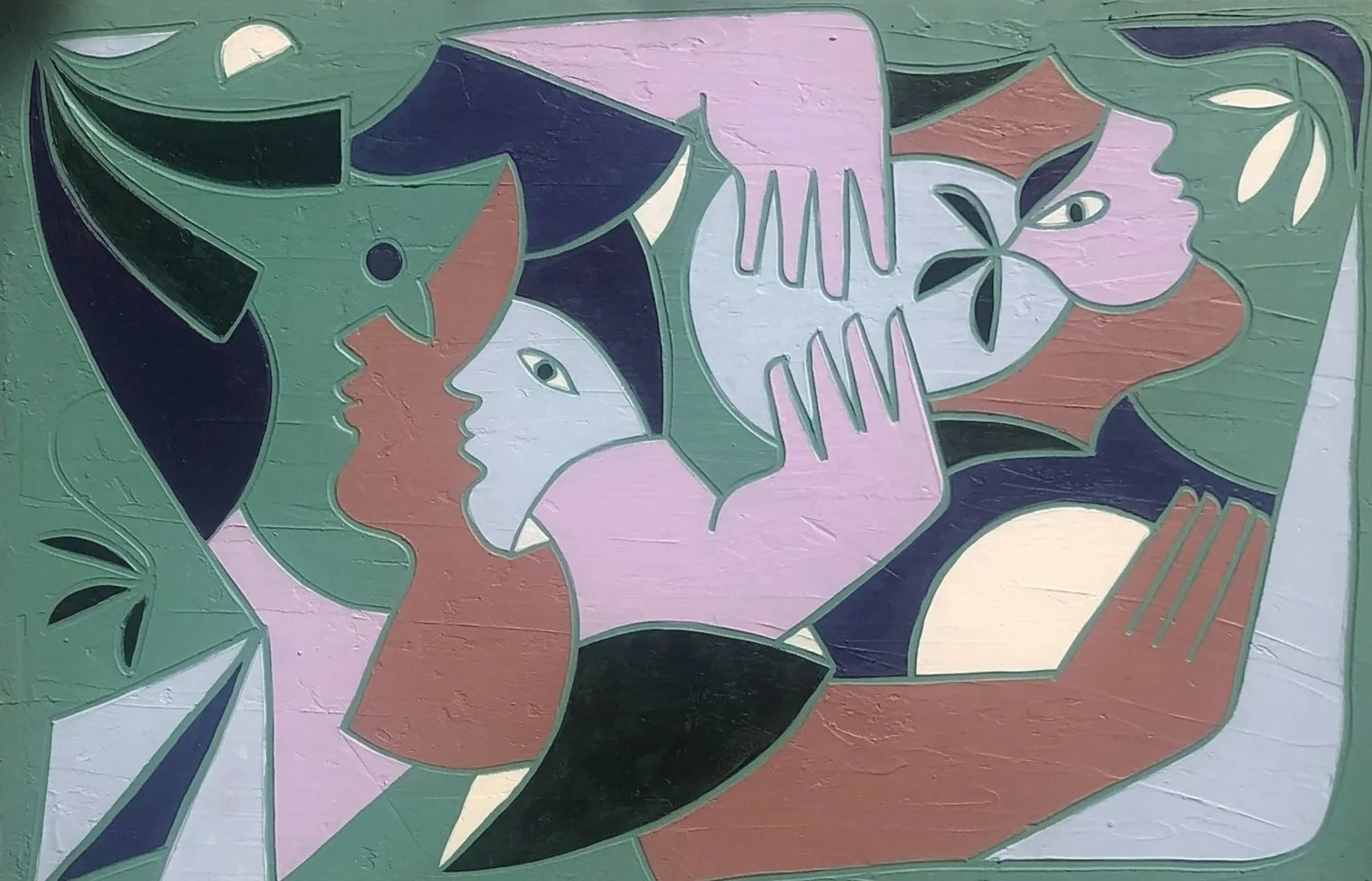 On Expansion — Buckley — 24x36 acrylic and plaster on canvas