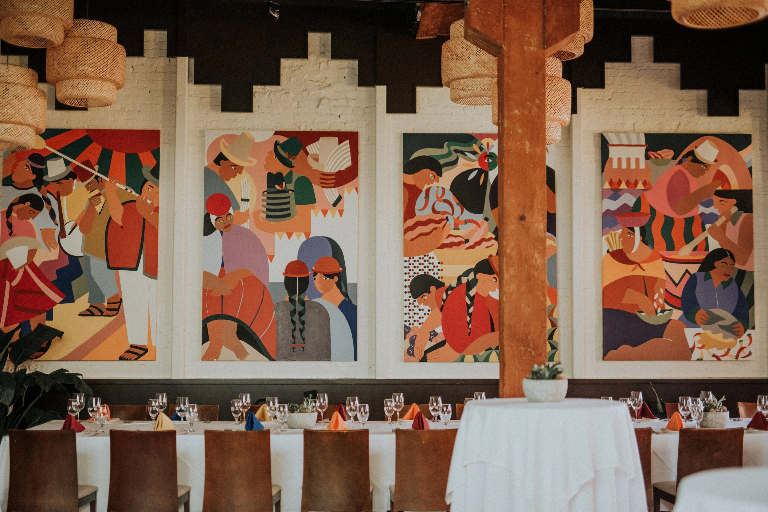 Painted mural — La Vida Andina, Portland OR