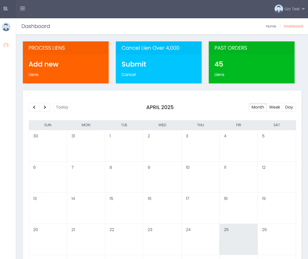 COMPANY DASHBOARD
Streamline your lien sale process with Smart Liens — the solution designed to eliminate the hassle of processing lien sales. With your own dedicated Company Dashboard, you gain full control and transparency over every transaction. E