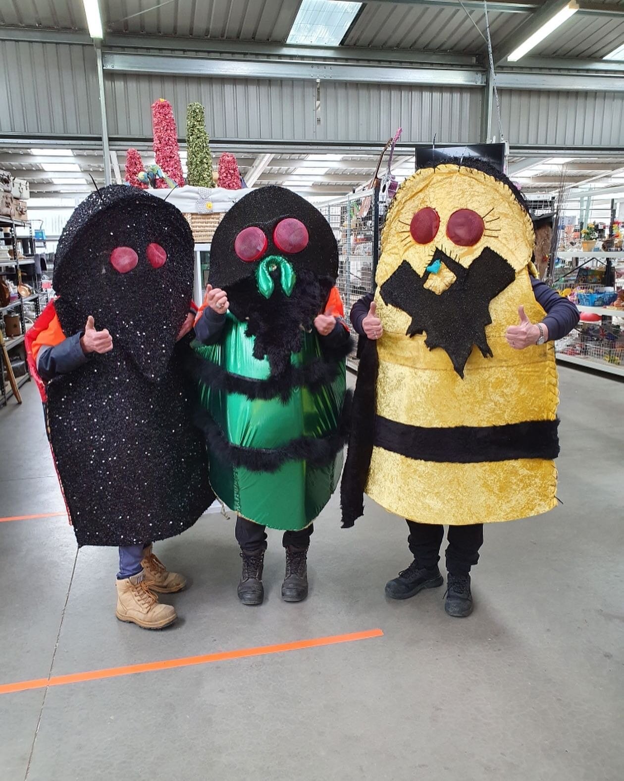 Our helping hands on Monday definitely provided some entertainment! #flies #costume #homemade #scrs