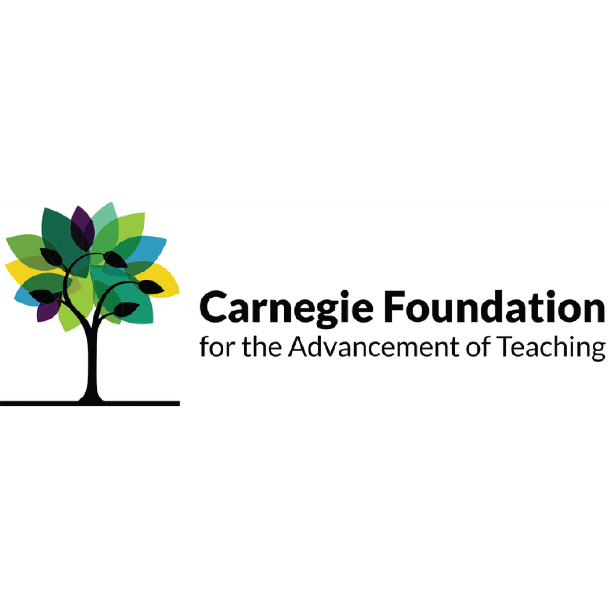 Logo of the Carnegie Foundation for the Advancement of Teaching featuring a stylized multi-colored tree and text.