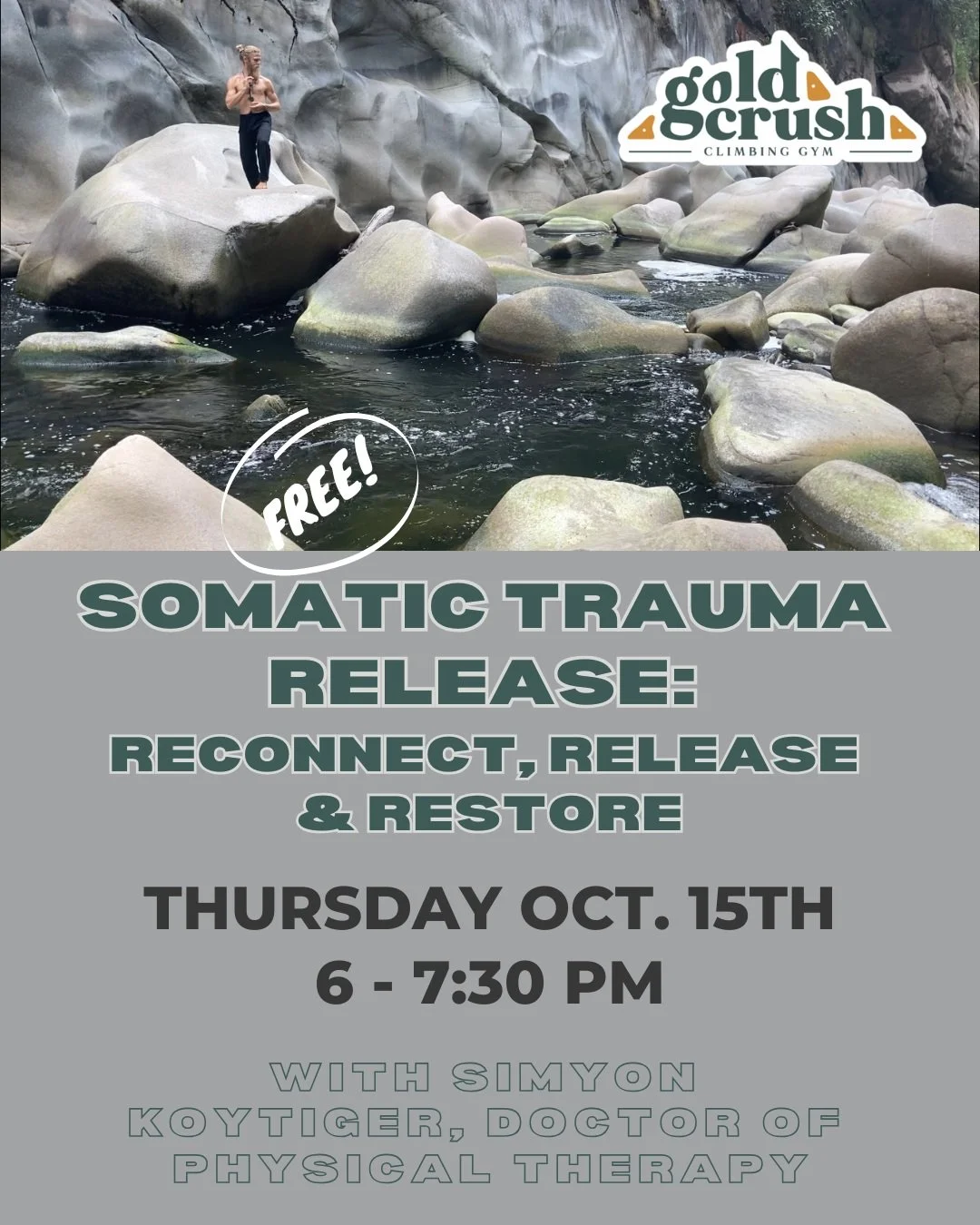 Somatic Trauma Release: Reconnect, Release &amp; Restore
10.15.26

Explore the powerful connection between your body, nervous system, emotions, and overall well-being in this experiential holistic physical therapy workshop. Discover how unresolved st