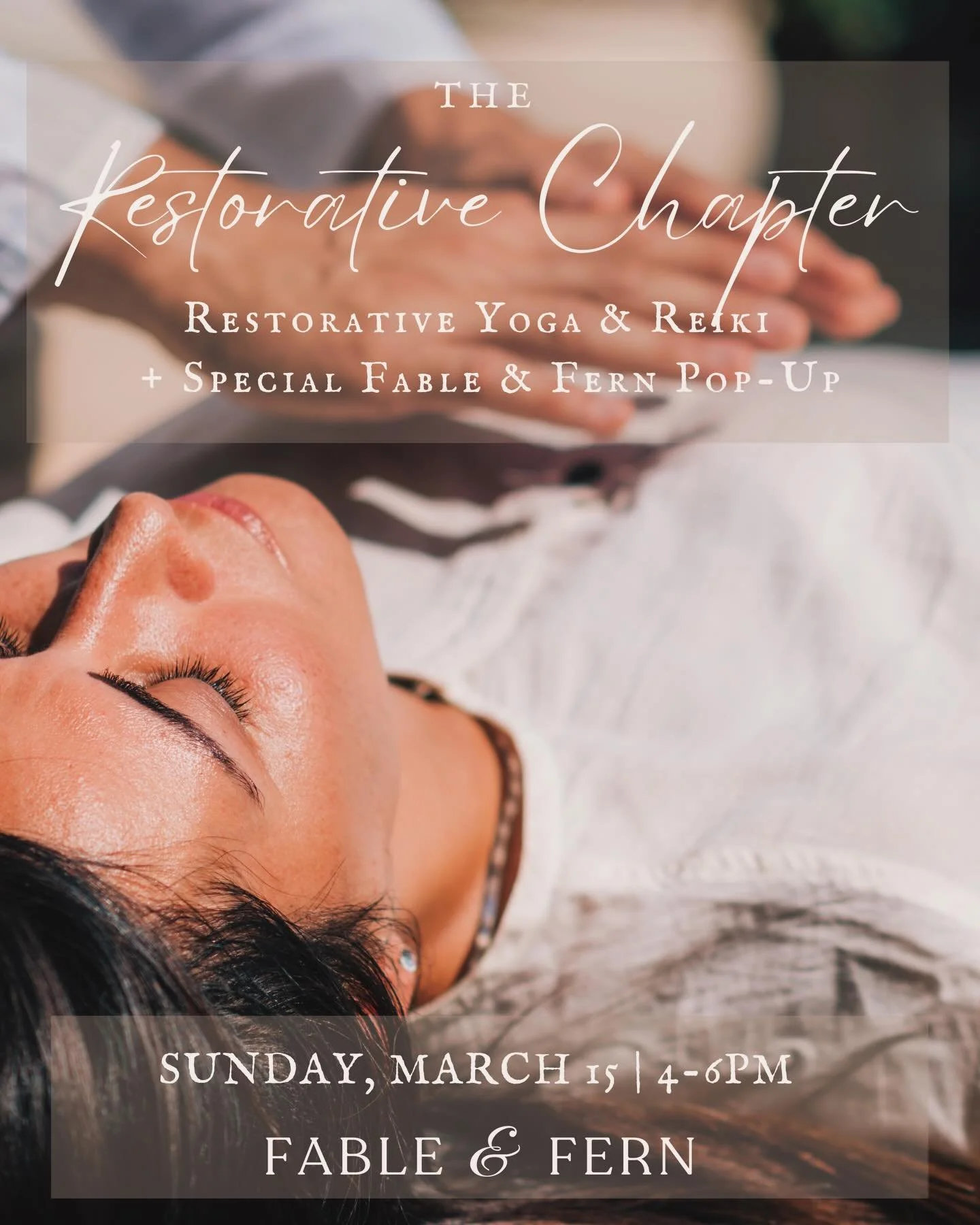 Join us this Sunday for a nourishing evening of Restorative Yoga &amp; Reiki with @lumiholisticwellness and @fable_and_fern_mobile. An opportunity to melt into long-held, supported postures as Reiki energy softly restores balance and releases layers 