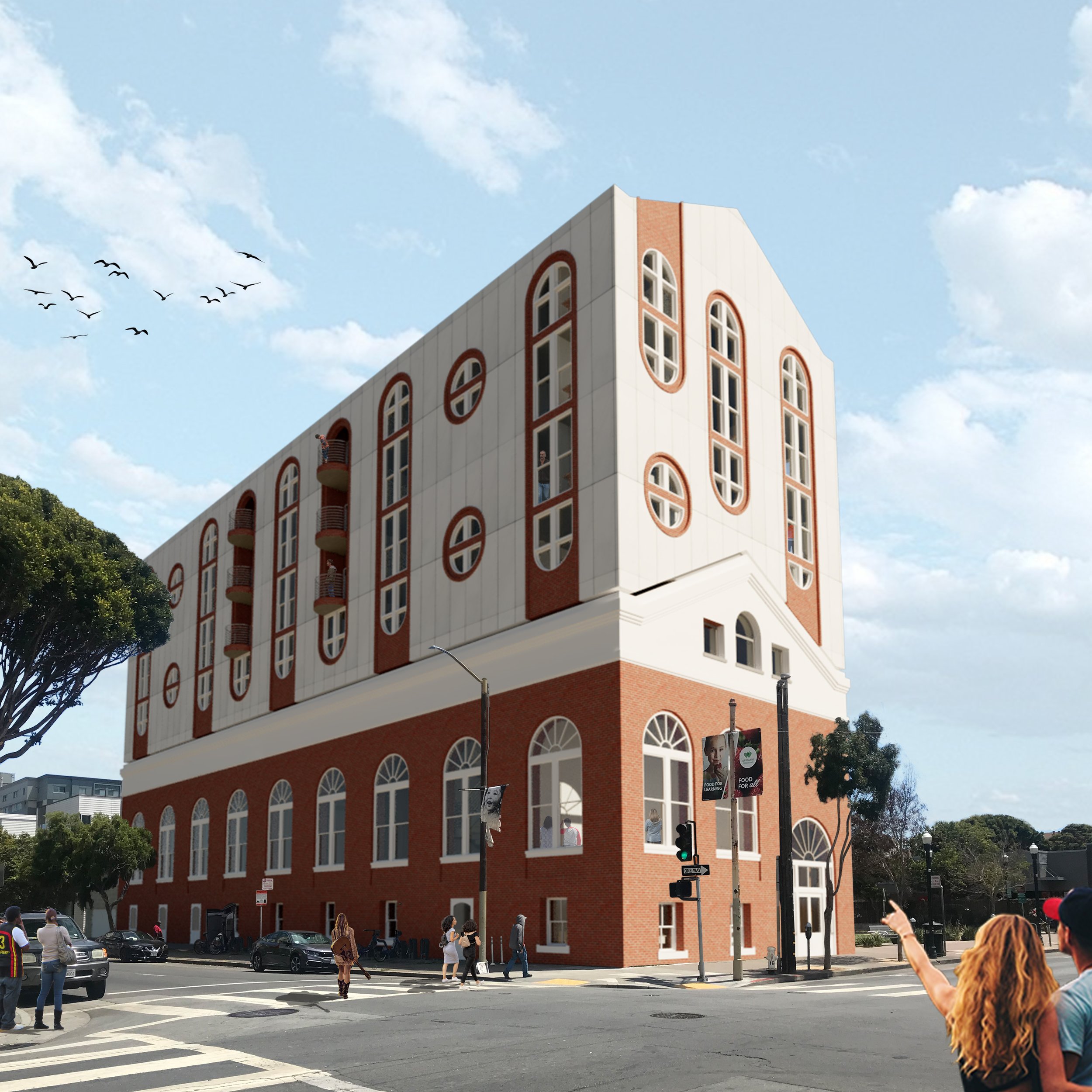 The transformation of the Fillmore Substation creates 24 affordable residential units on the corner of a major transit corridor.