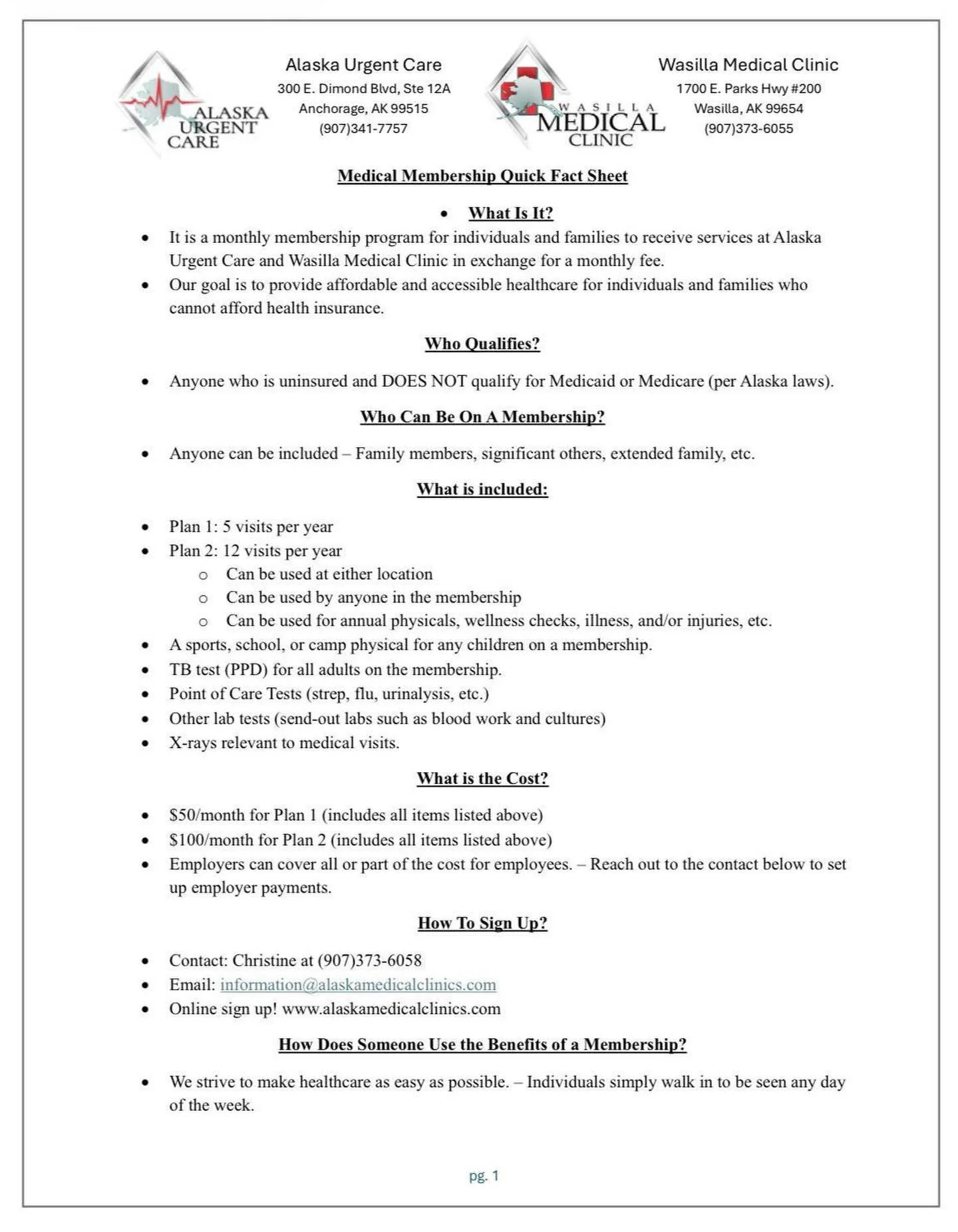 I&rsquo;ve heard about these monthly medical subscription programs and was hoping we&rsquo;d get some providers in Alaska to join in. Well, we did!!! #information #anchorage #matsu #medical