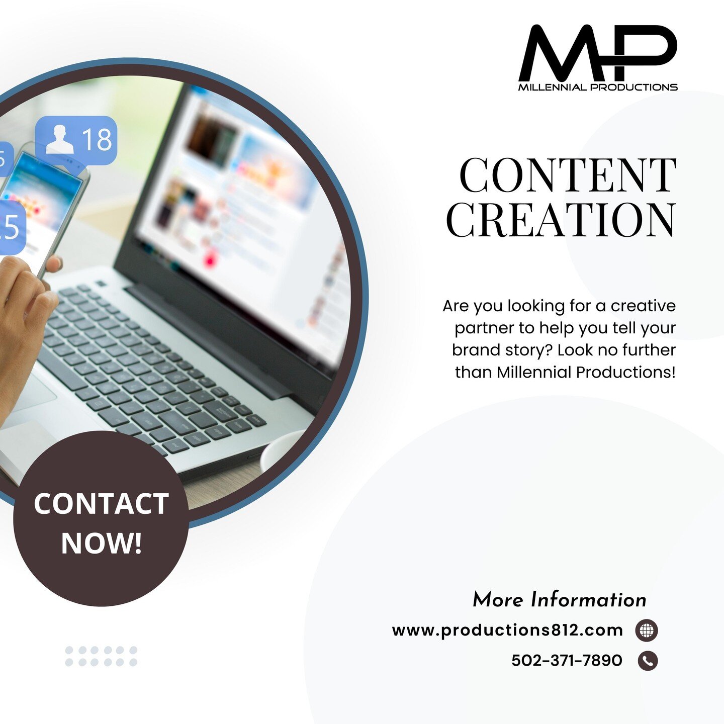 Video marketing is the future of digital advertising. At Millennial Productions, we specialize in creating videos that are tailored to your brand and target audience, ensuring that your message is heard loud and clear. Let's create something that tru