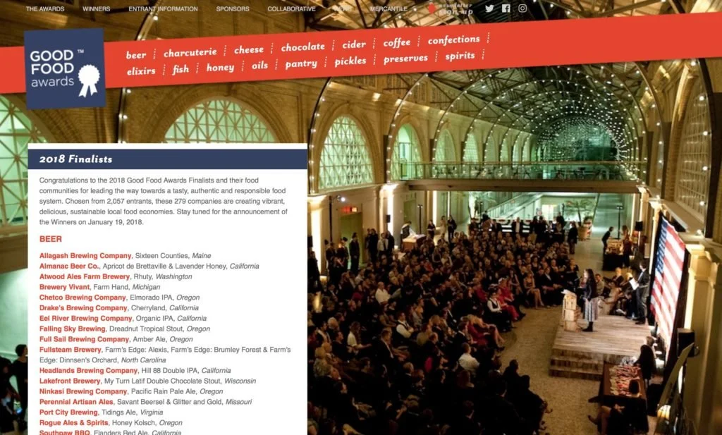 The finalist of 2018 Good food awards!