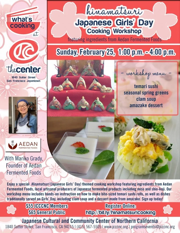 Hinamatsuri Girls' Day cooking workshop on 2/25