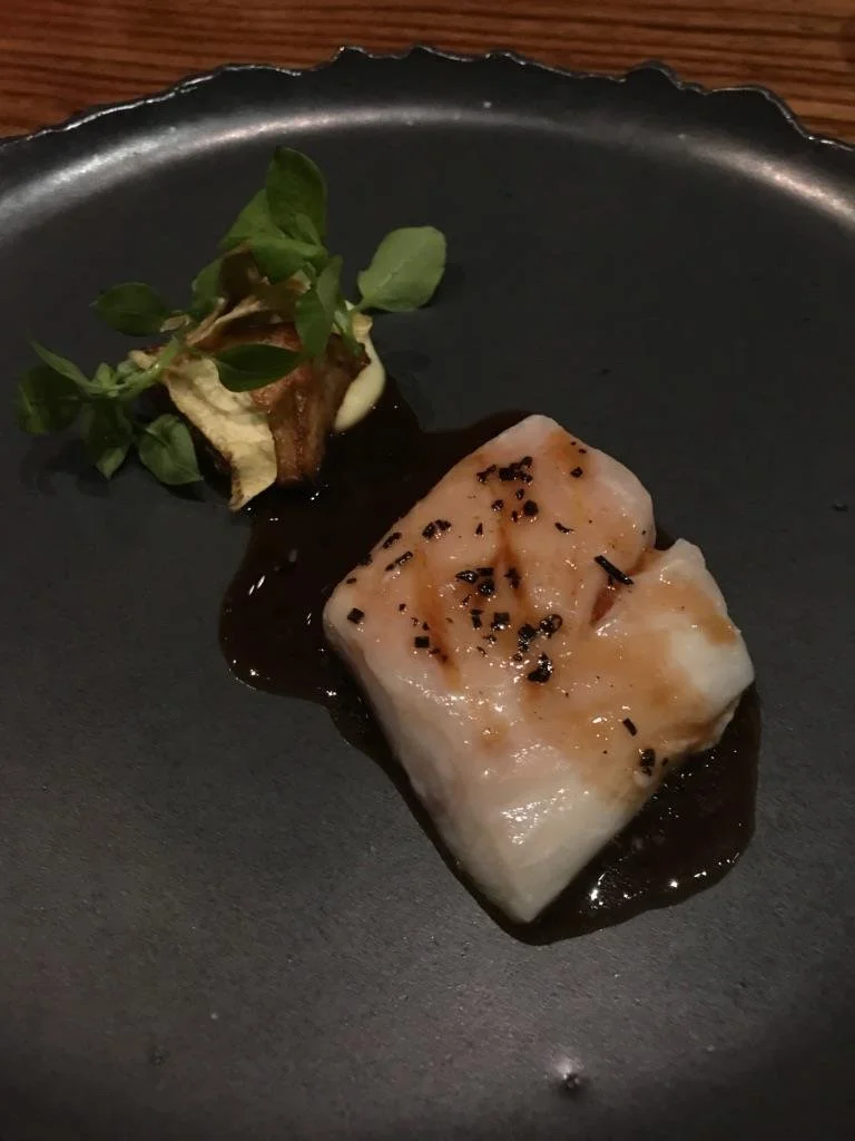 It's Sea Bass marinated with brown rice shio koji at Lazy Bear