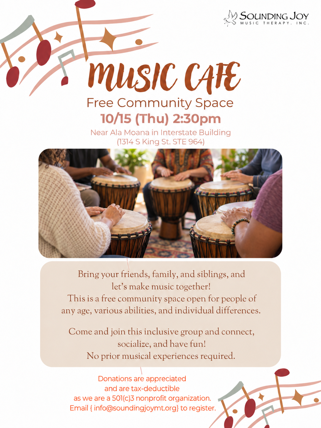 Music Cafe (Community Drum Circle)