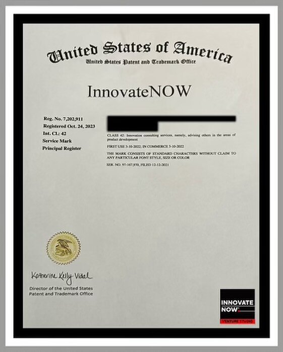 🚀 Exciting News! InnovateNOW got its wings - it is officially trademarked!🎉🛡️ Beyond grateful for the hard work and dedication that brought us here!! 💪🏻 Here&rsquo;s to endless possibilities (and protecting what makes us unique!)🌐✨ #patentachie