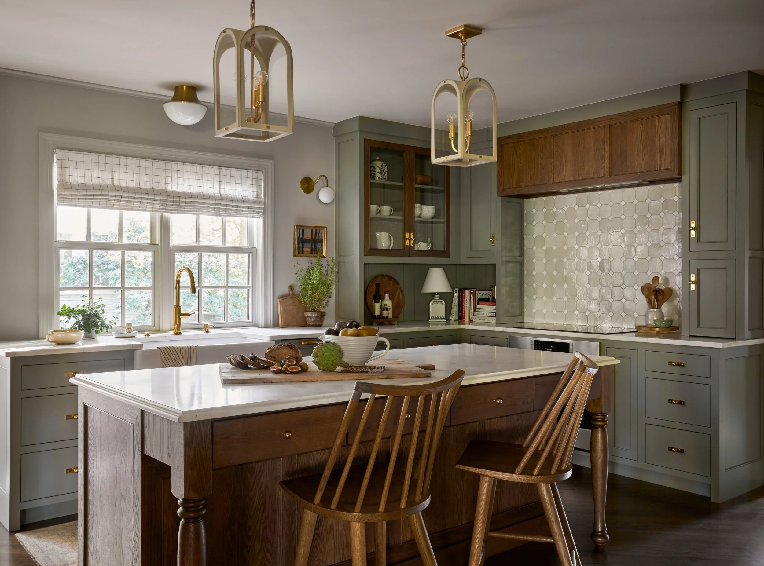 two tone green kitchen, wood kitchen.jpg