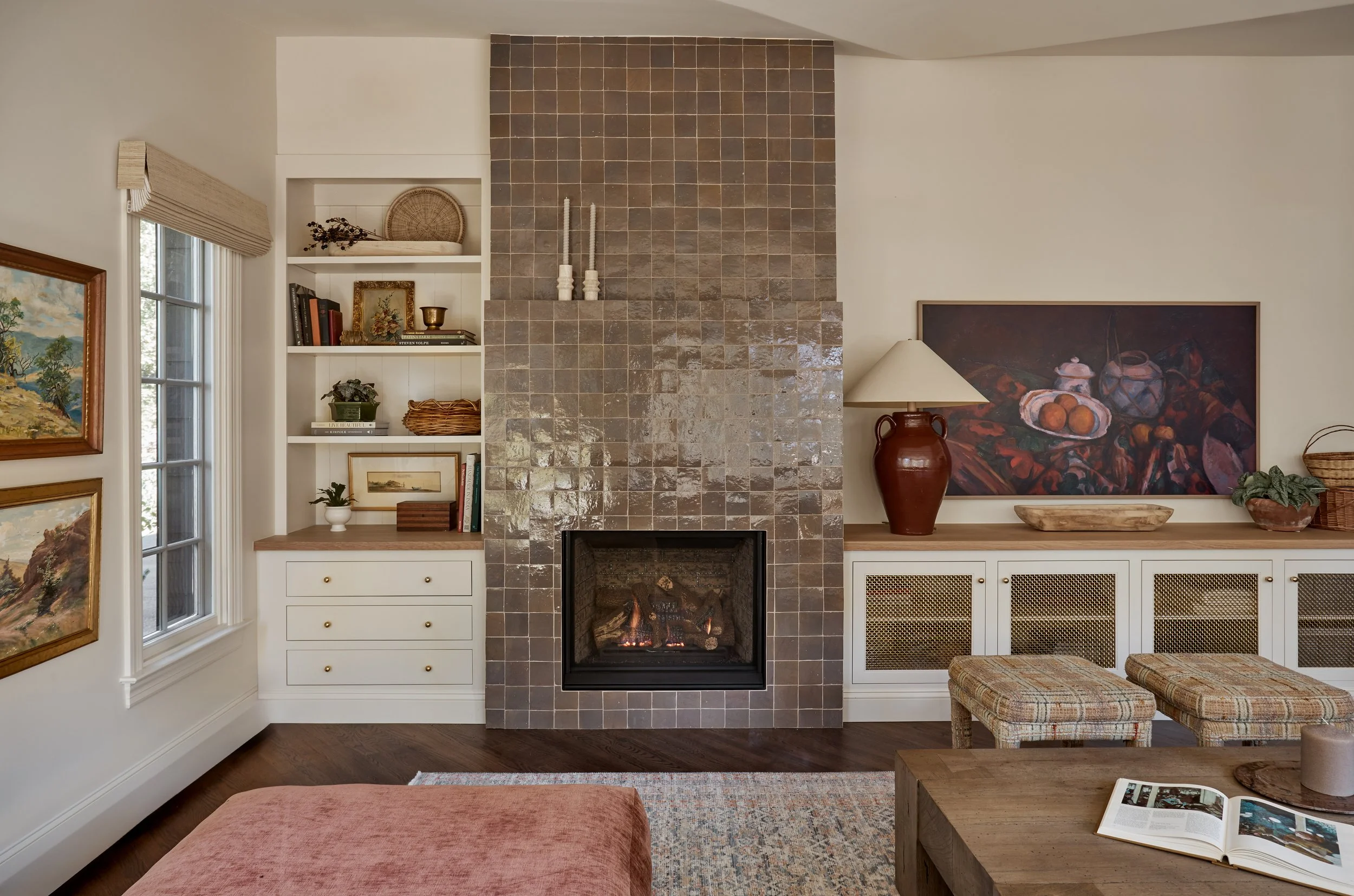 zellige fireplace,  built-ins, hidden tv family room.jpg