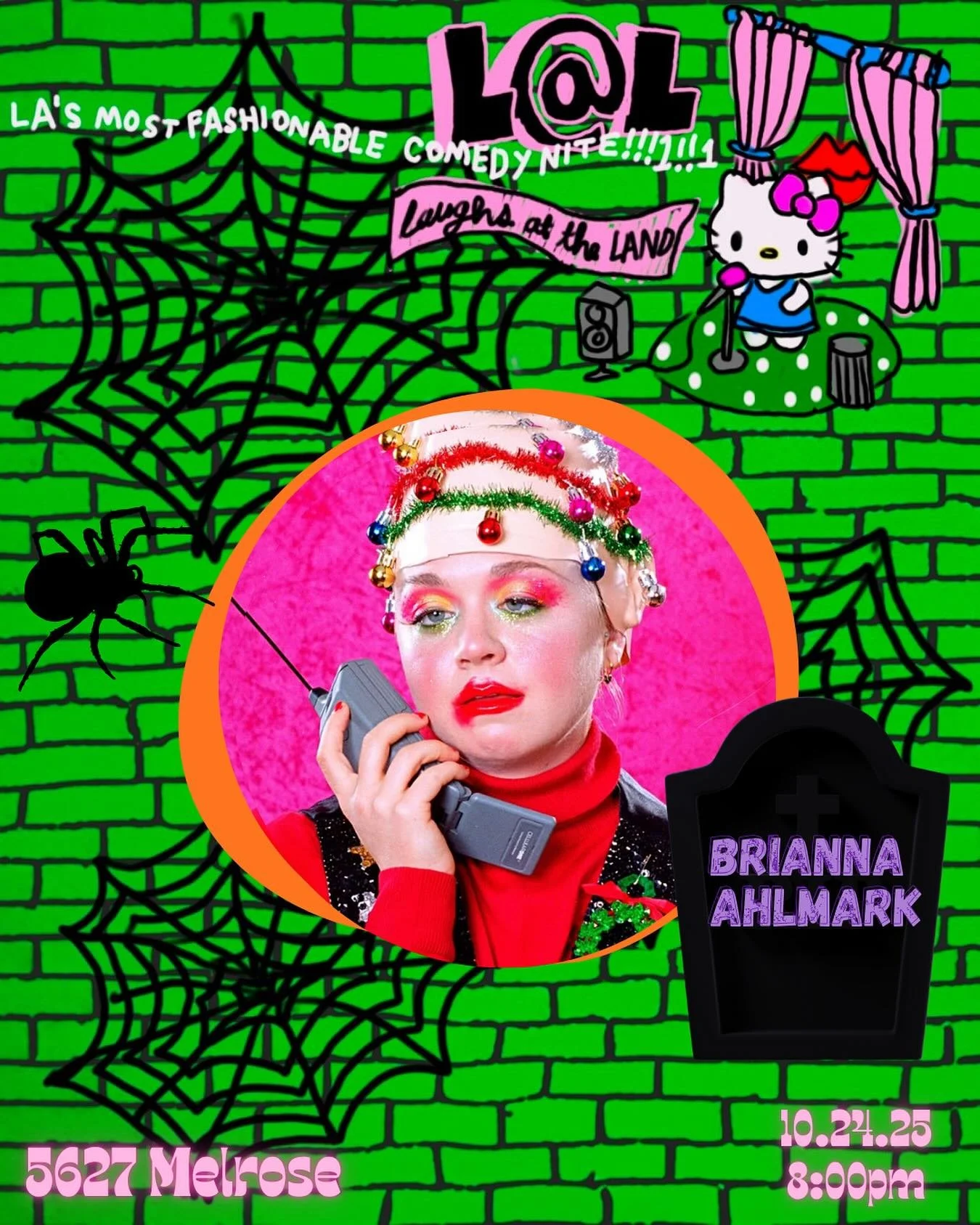 It&rsquo;s spooky how kooky our lineup is with @briannaahlmark 👻 You&rsquo;re not gonna want to miss this scary funny clown.

THIS FRIDAY 10/24 @ 8PM!! Ticket link in bio! 🎟️🎟️🎟️