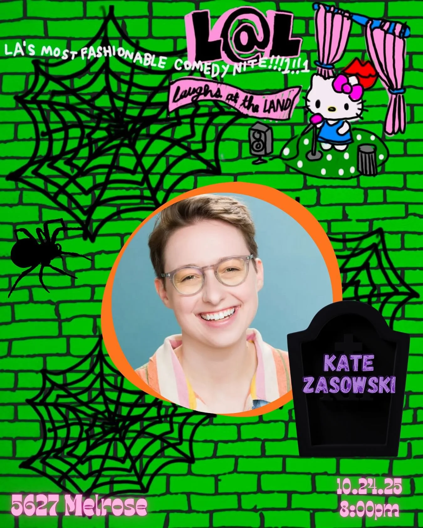 We&rsquo;re huge fans of @katezasowski in this house! Lock in your Friday plans with us and come ha ha he he ☠️

Ticket link in bio!! 🎟️🎟️🎟️
