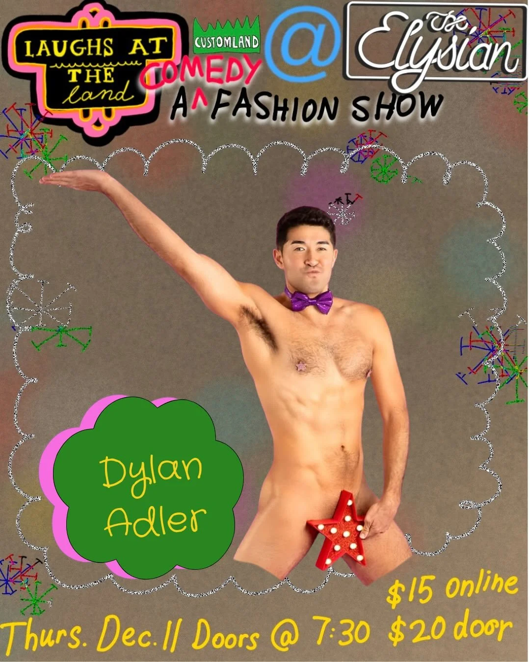Yeah u heard me&hellip;.we got ur fav @dylanadler_ on the lineup!!! And he let us use this picture!!! Catch this icon and more on THURSDAY 12/11 @elysiantheater 🎄🎅❄️ TIX IN BIO GET EM WHILE U CAN