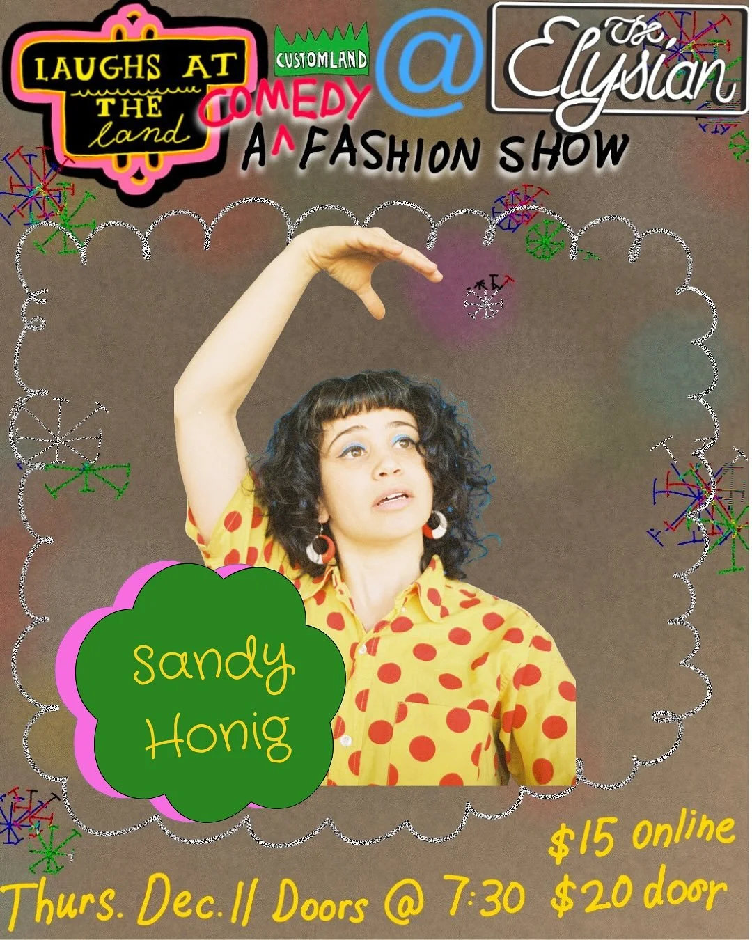 Former guest and appointed sweetheart of the show @sandyhonig is back !! Ho ho ho - happy holidays to all ! 🔔🔔🔔 come for comedy, stay for custom holiday gifts for all at our mini market 🎉🎊🎁 

🎟️ link in bio! DON&rsquo;T MISS OUT!