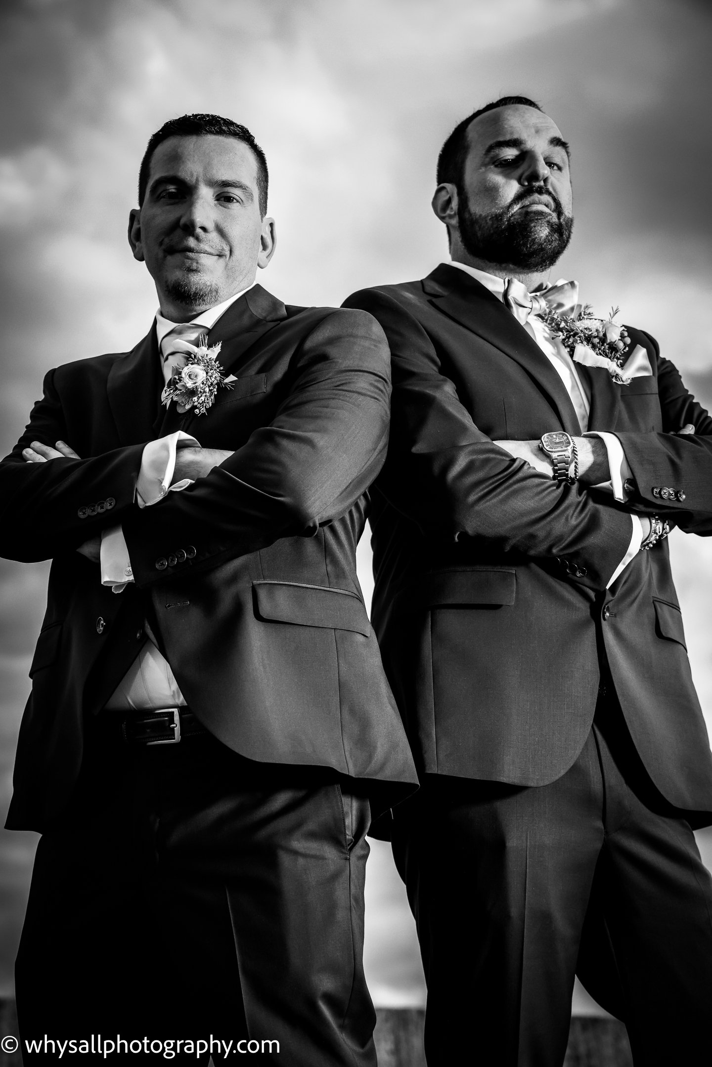 Gay wedding - black + white photo - Winchester, VA