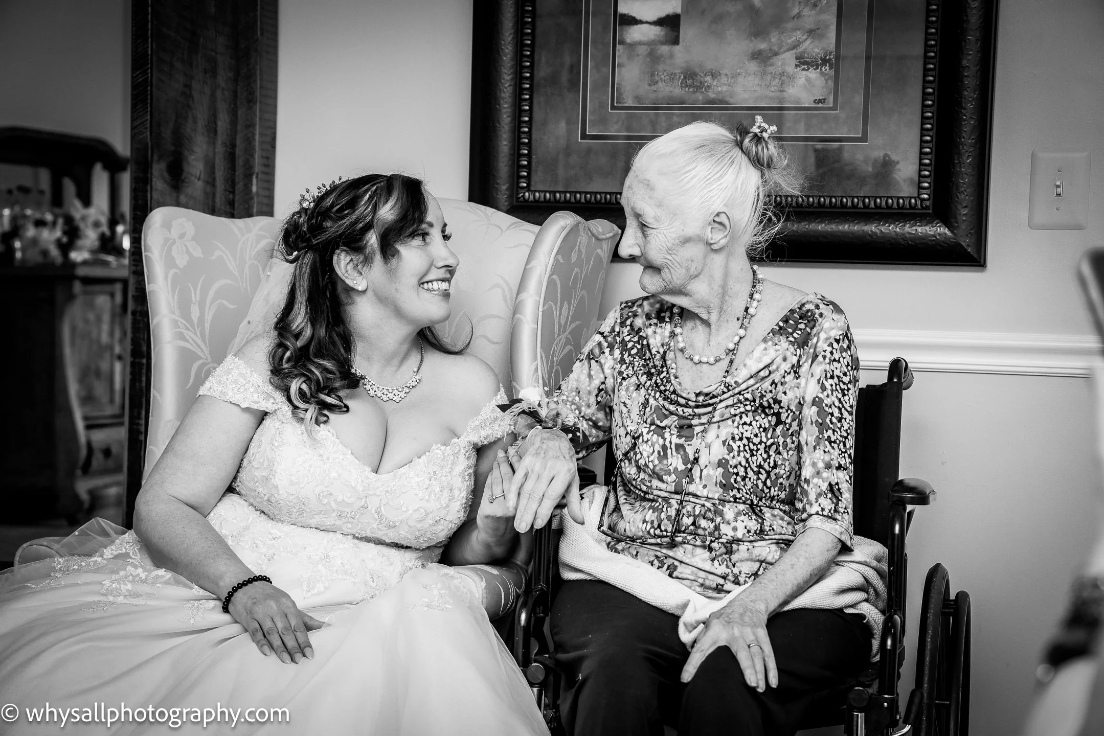 Wedding bride with grandma