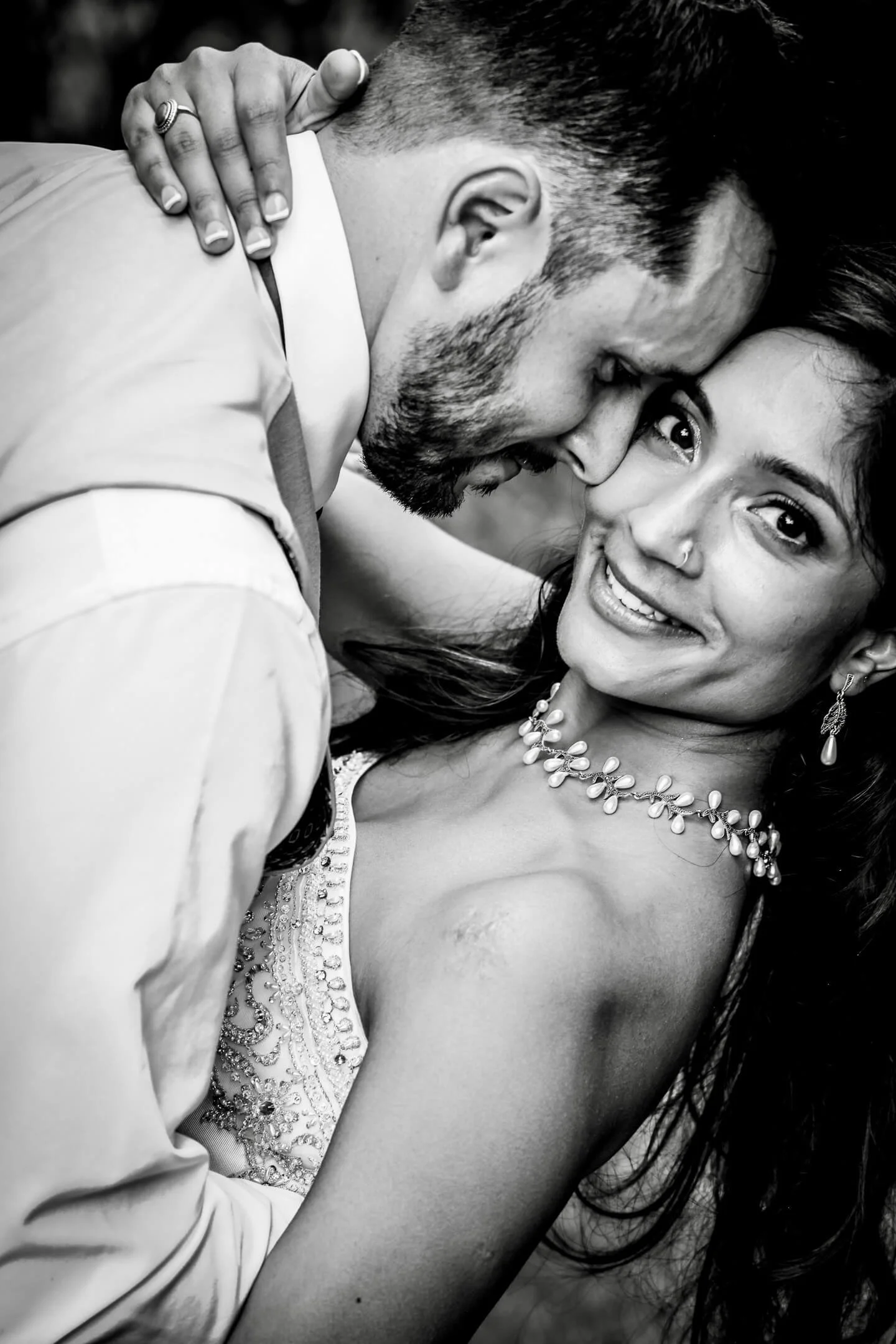 Bridal portrait from elopement wedding shot in downtown Frederick, MD