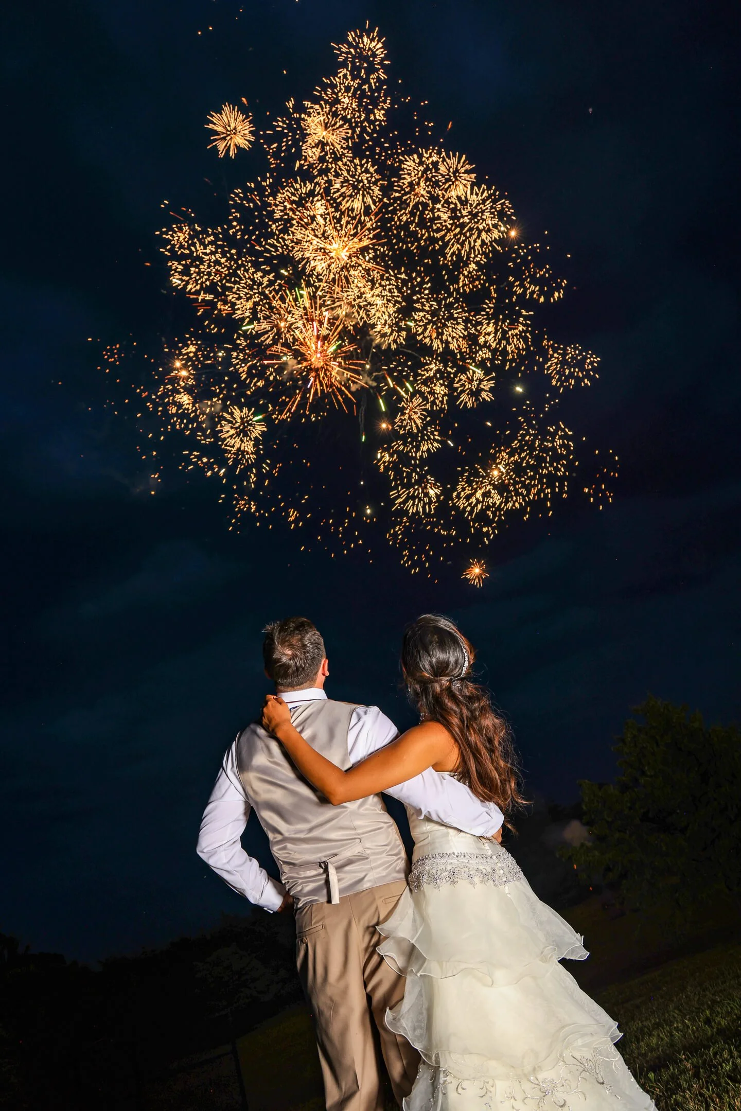 Bride on stone path at ThorpeWood in Thurmont, MD