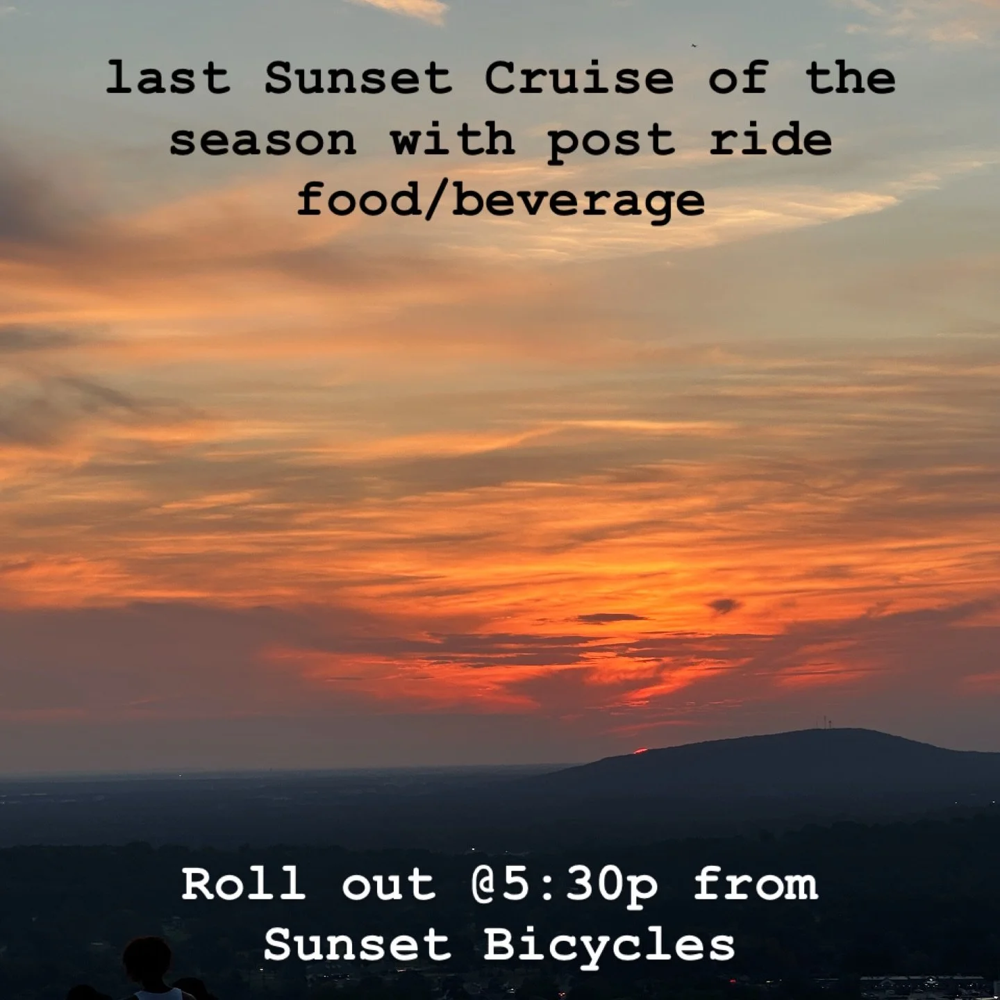 Join us for our final sunset cruise of the season. #sunsetcruise #ride #allthehastags