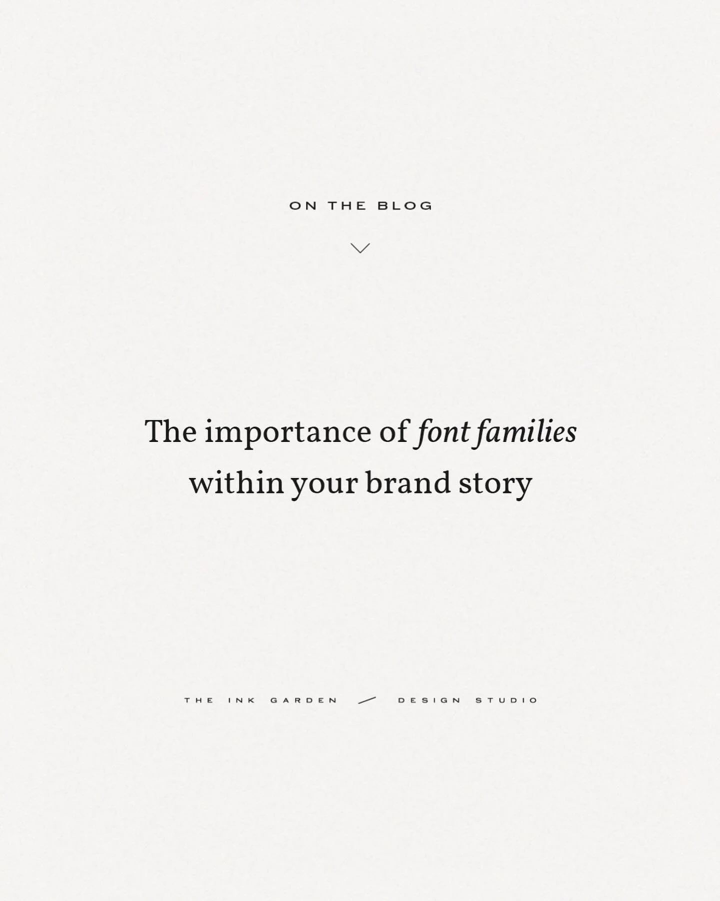 I share this one a lot, but it&rsquo;s something I feel rather strongly about. Selecting fonts to use within your business&rsquo; visual identity can be a monumental task. Not only are the categories to choose from extensive (welcome to the age old b