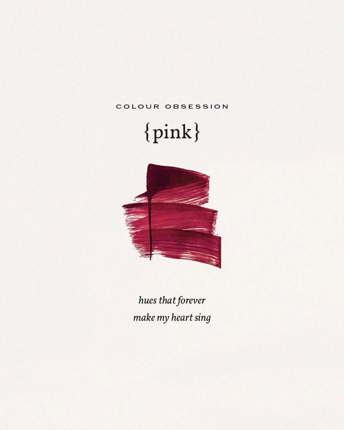 Colour obsession this month and it&rsquo;s one that featured heavily in some projects of late: pink 🎀

Not often front of mind when I describe my own aesthetic, but funnily enough has been present in a few brand projects over the years and it&rsquo;