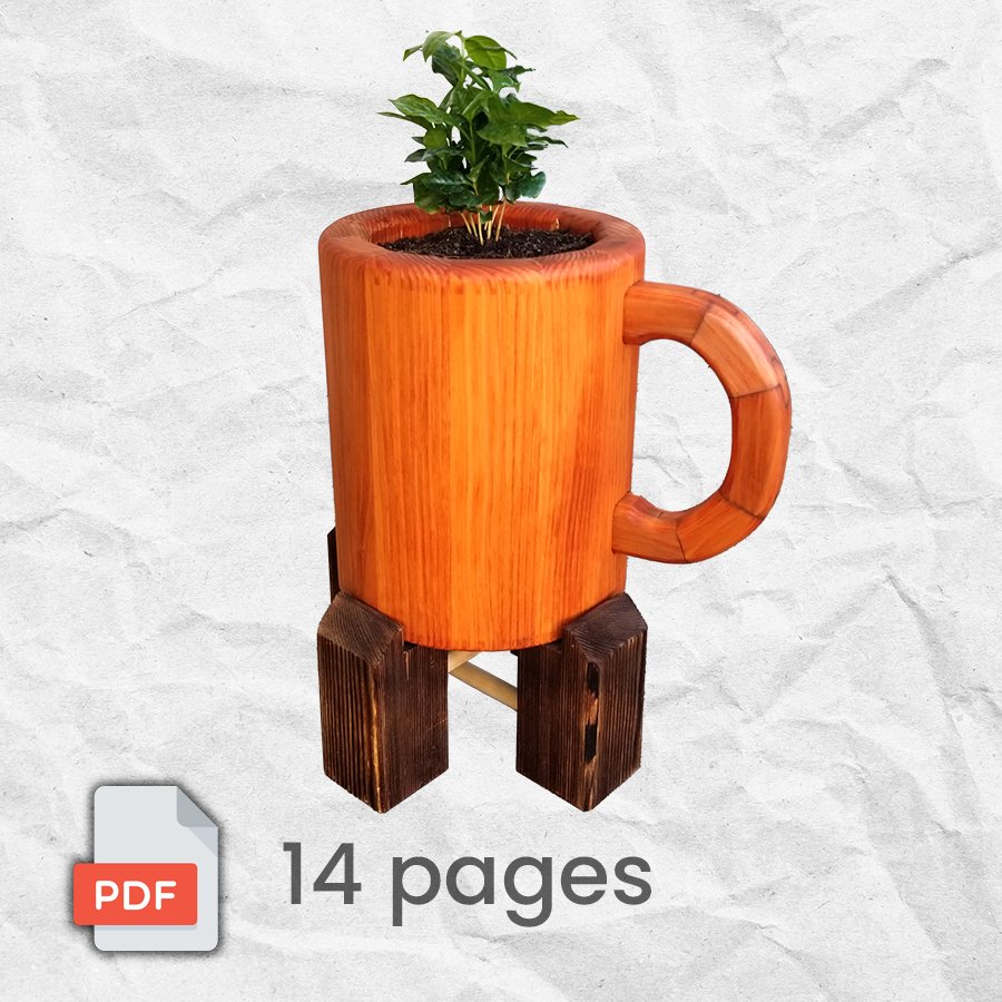 Coffee Mug Shaped Planter Plans — Bob's Wood Stuff