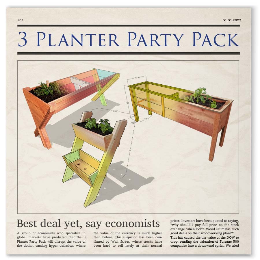 3 Planter Party Pack