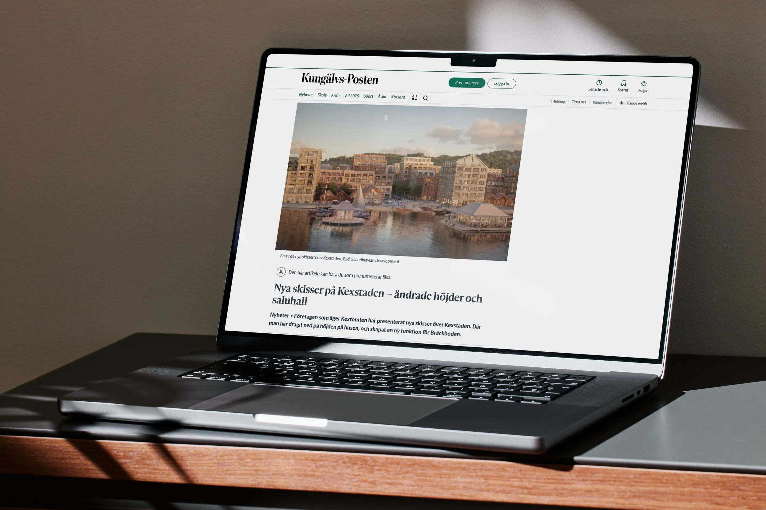 Nya skisser för Kexstaden i Kungälvs-Posten