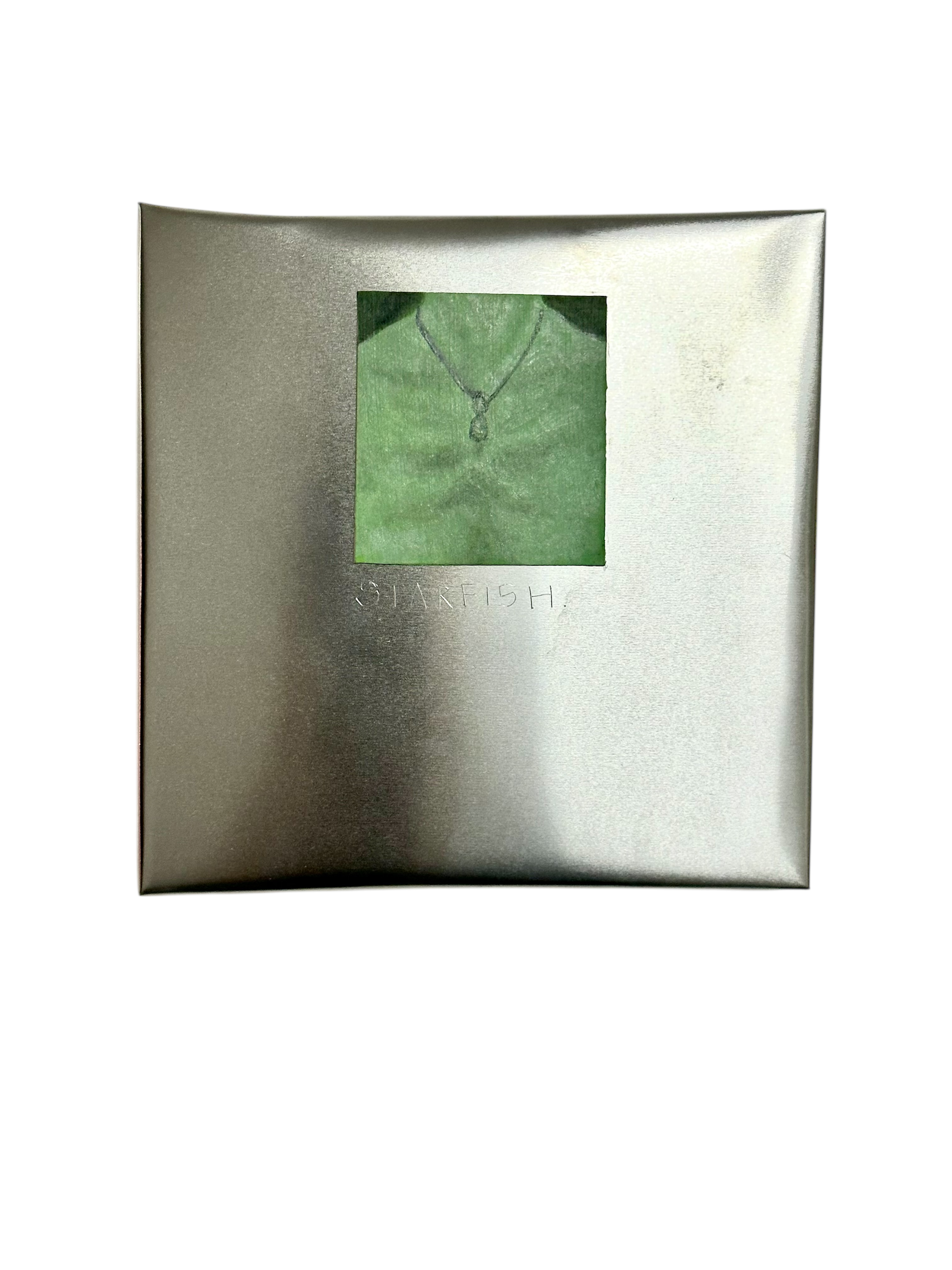 VISWIJF
Oil on paper on metal frame 
17 x 17 cm 
2025