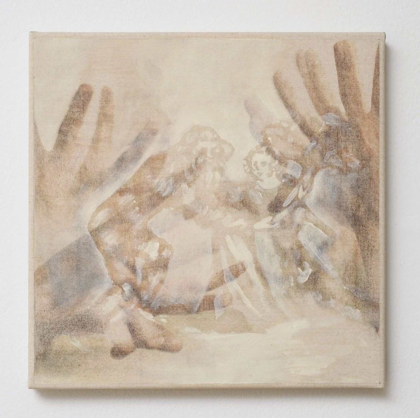 Oriente Plazzi Marzotto “Pavor Nocturnus”, 2023, tecnica mista su tela, cm 30 x 30, courtesy Gilda Lavia , ph Giorgio Benni