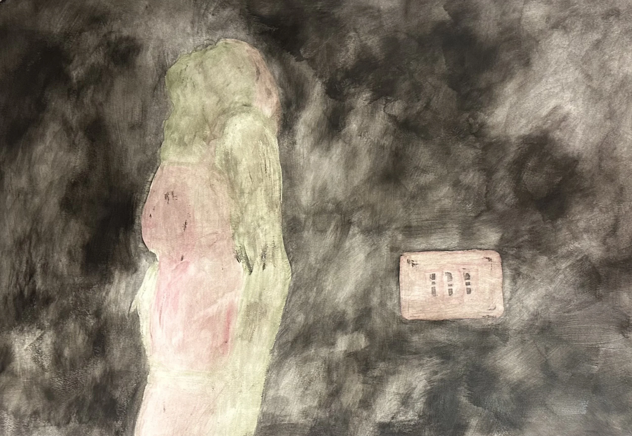 STATIC LOVE
Oil and pigments on paper
mounted on wooden frame
90 x 60 cm
2026