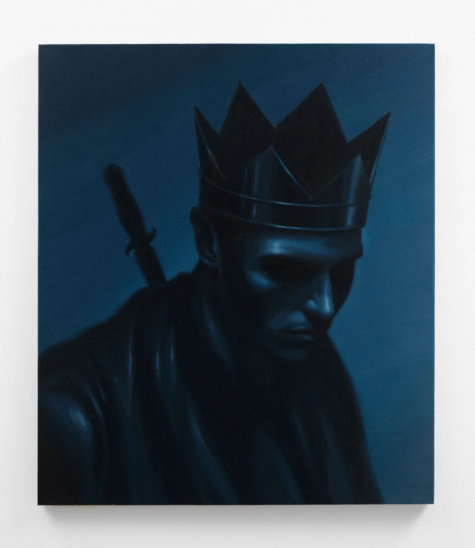 Francesco Andreozzi “Il re”, 2023, olio su tela, cm 87 x 76, courtesy Gilda Lavia, ph Giorgio Benni