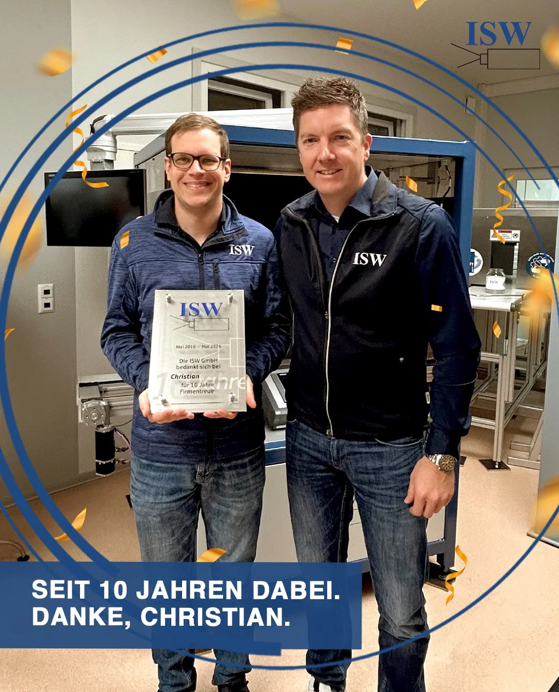 10 Jahre Christian bei ISW – danke dafür.
