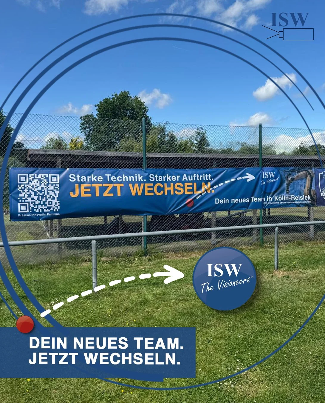 Werbebande Zaun Fußballfeld