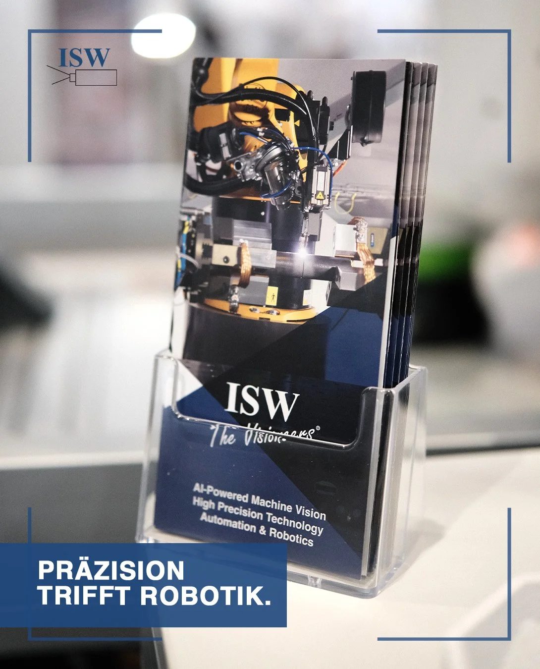 Acrylständer Flyer Messestand Robotik