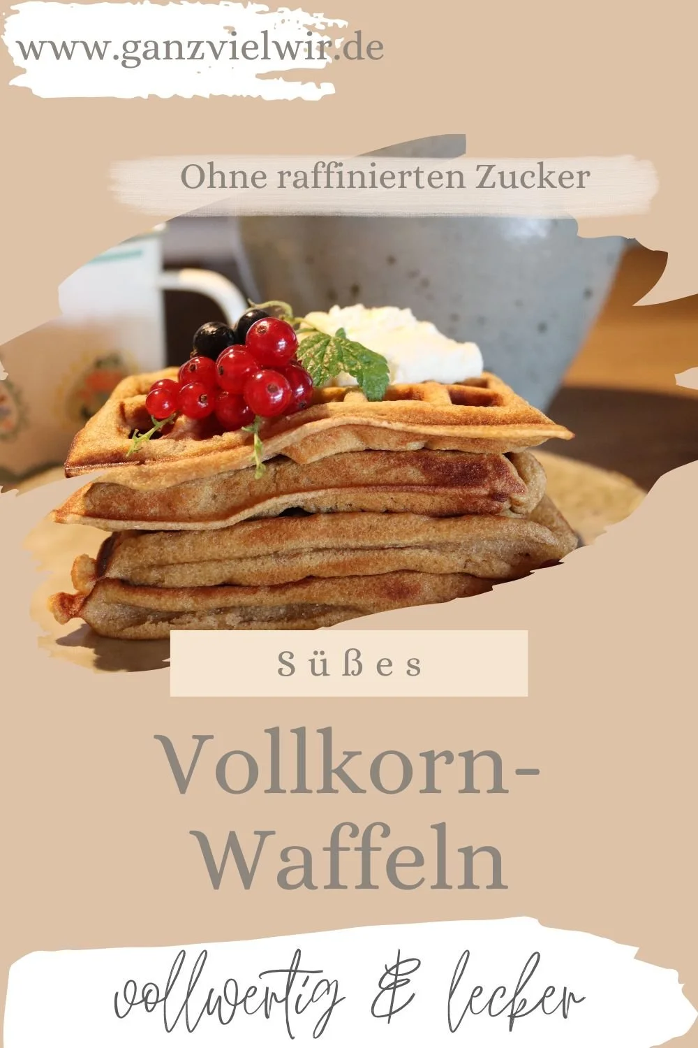 Zum Frühstück leckere Waffeln