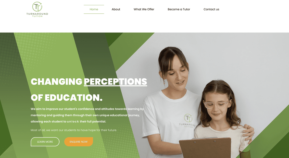 Turnaround Tuition branding
