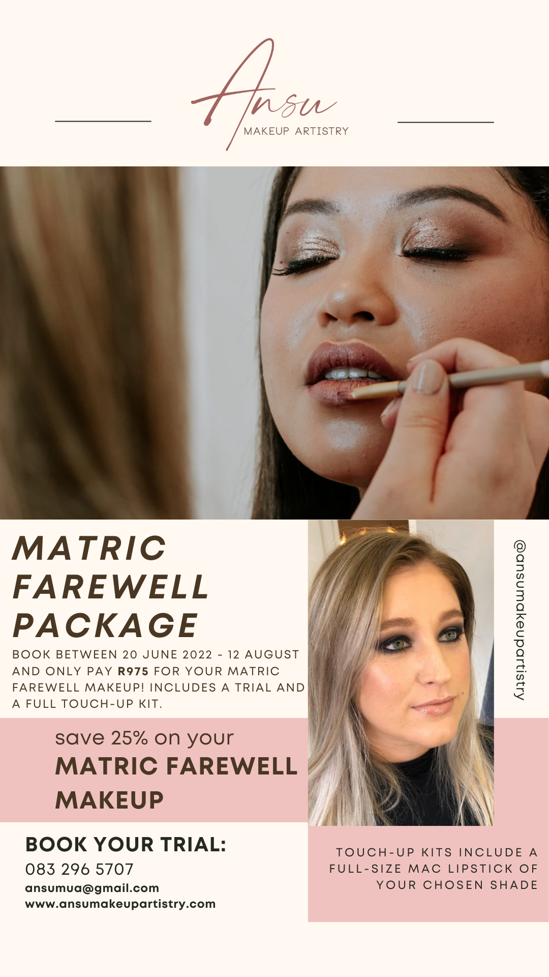 Matric Farewell Makeup Package Ansu