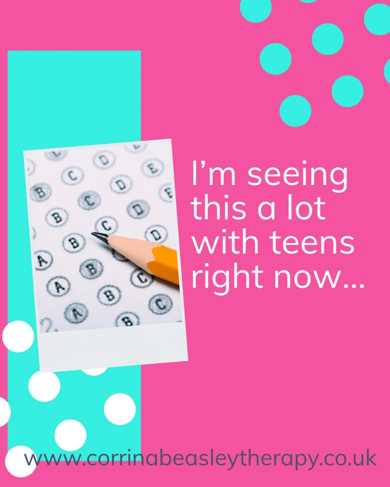 I&rsquo;m seeing this a lot with teens right now.
In school, during recent PPEs, stress levels have been noticeably higher than usual.
Not always in obvious ways.
But in:
&bull; panic when it&rsquo;s time to start
&bull; minds going completely blank
