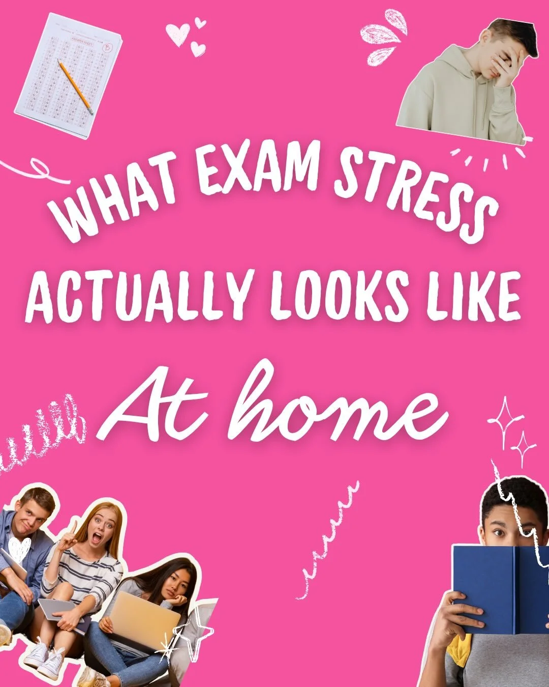 Exam stress doesn&rsquo;t always look how we expect it to.

It&rsquo;s not always panic or obvious worry.

Sometimes it looks like:
&ldquo;I don&rsquo;t know where to start&rdquo;
&ldquo;I can&rsquo;t do this&rdquo;
or avoiding it altogether

Sometim