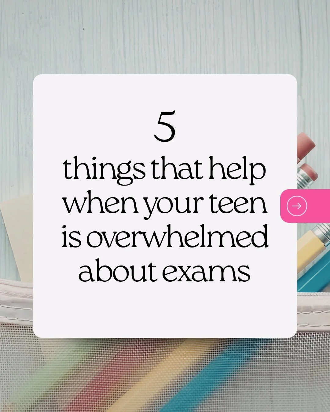 When your teen is overwhelmed, it&rsquo;s really tempting to try and fix it.

To find the right words.
To motivate them.
To help them see things more clearly.

But when everything feels like too much,
their brain isn&rsquo;t in a place to take that i