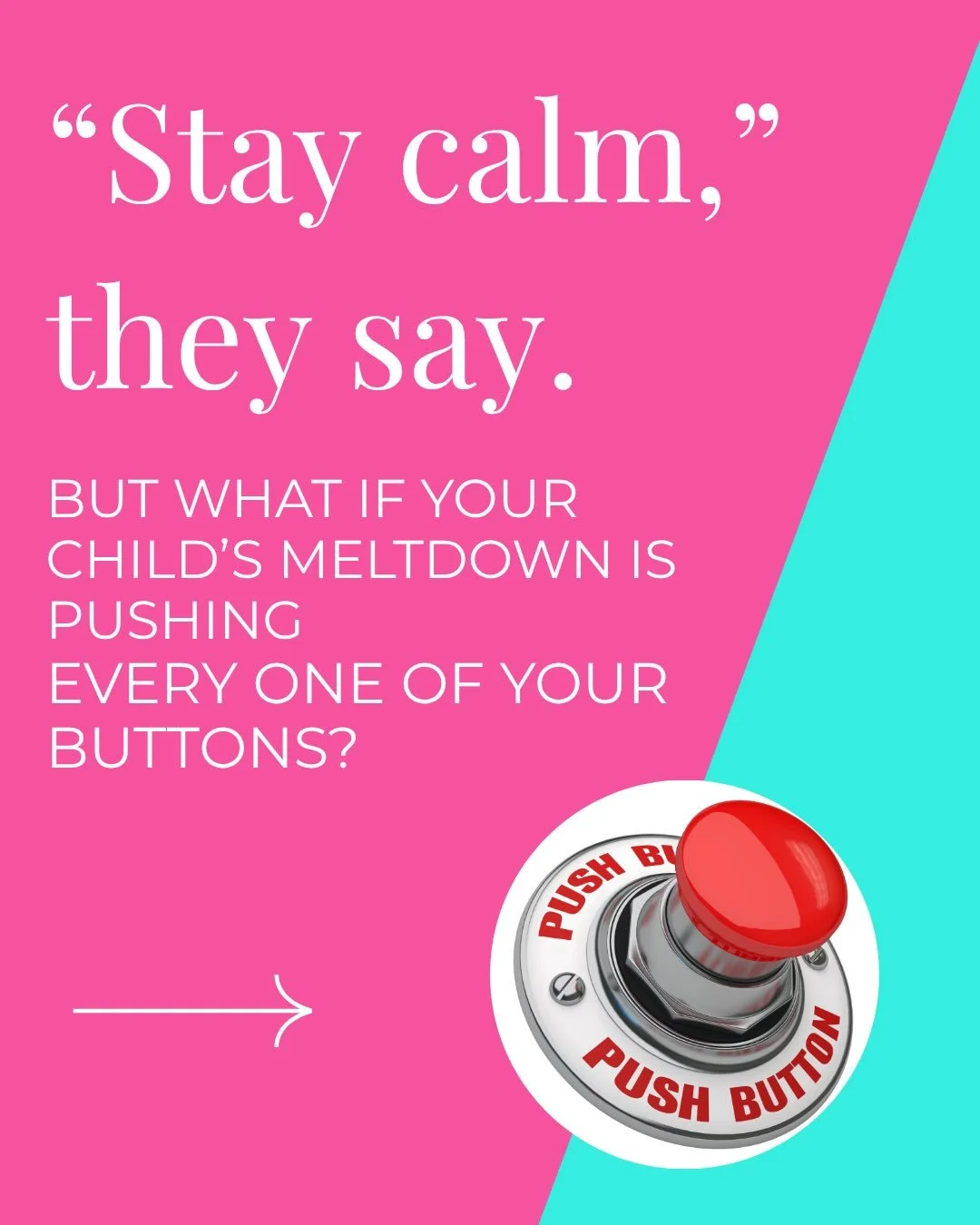 &ldquo;Stay calm.&rdquo;

Great advice&hellip; until you&rsquo;re actually standing in the middle of your child&rsquo;s huge reaction.

Because when somebody is shouting at you, refusing everything you suggest or having the same enormous reaction for